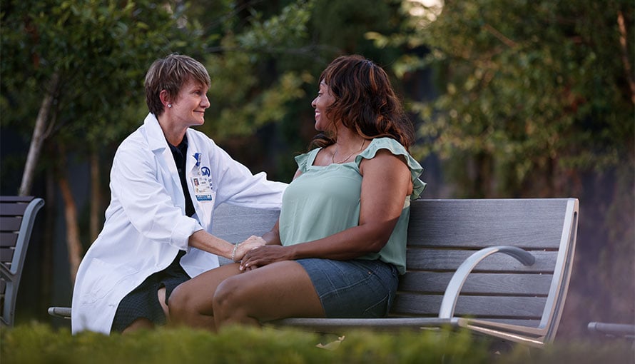 doctor with patient at Moffitt campus