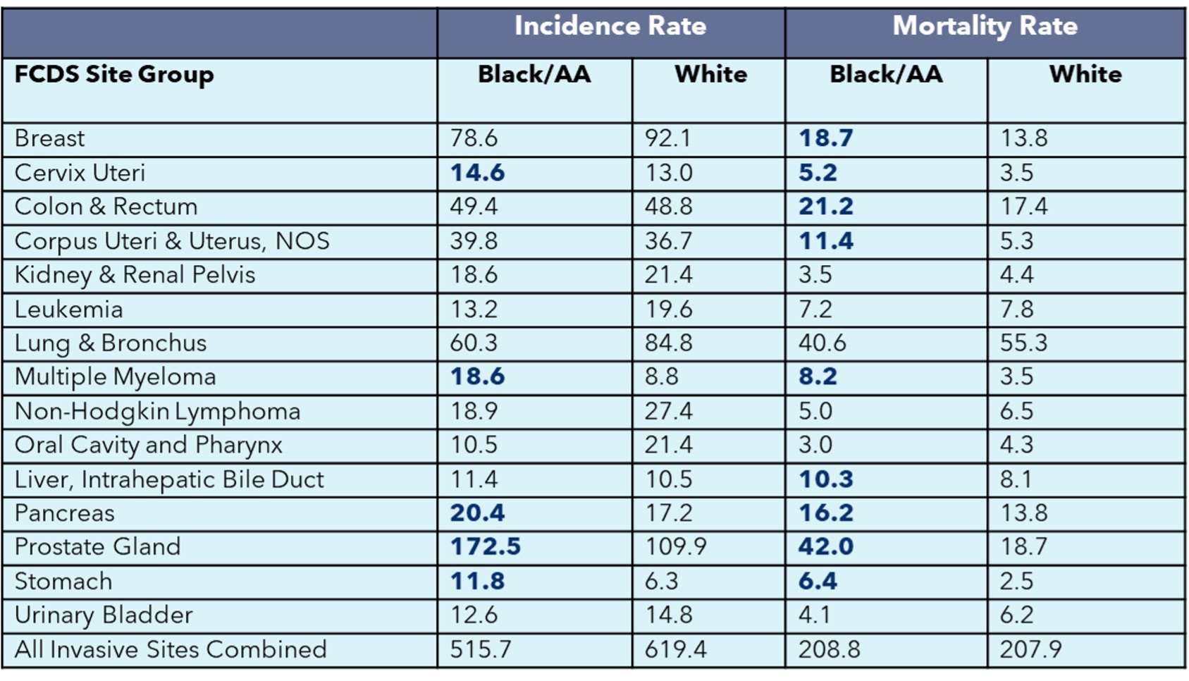 Racial Disparities chart