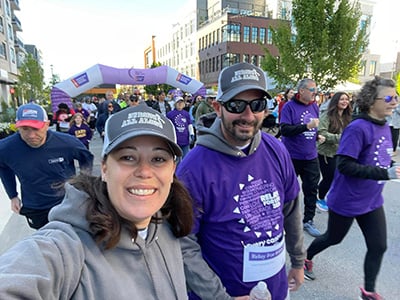 John and Ali Shadock walk with the American Cancer Society to raise awareness about glioblastoma.