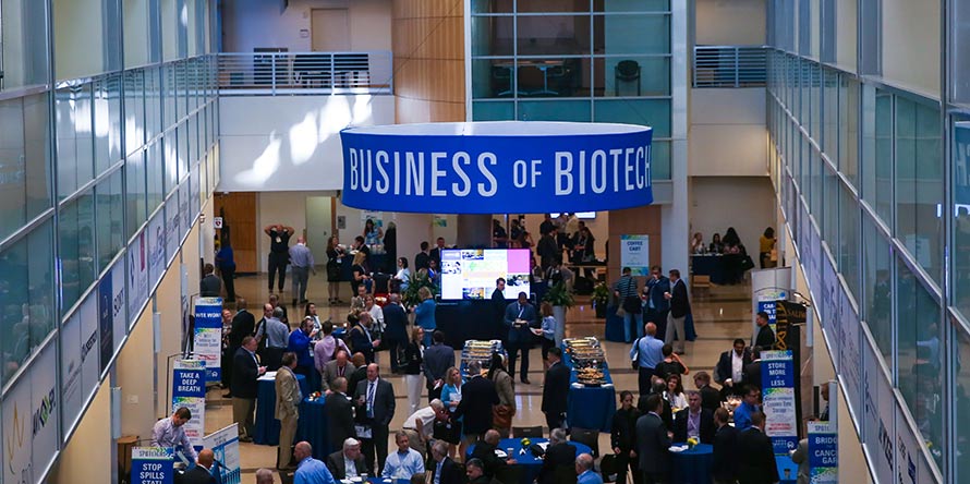 The Business of Biotech conference floor