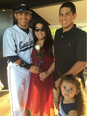 Rafael Ayala and his mom Gail Rivera, brother Javier and sister