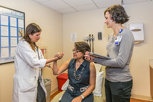 Language Services meeting with patient