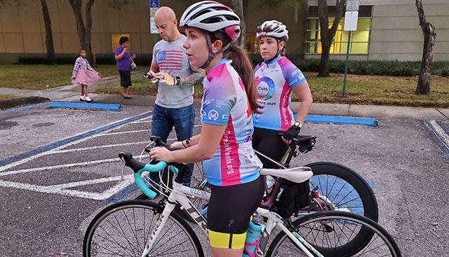 Cyclist Sarah Garcia