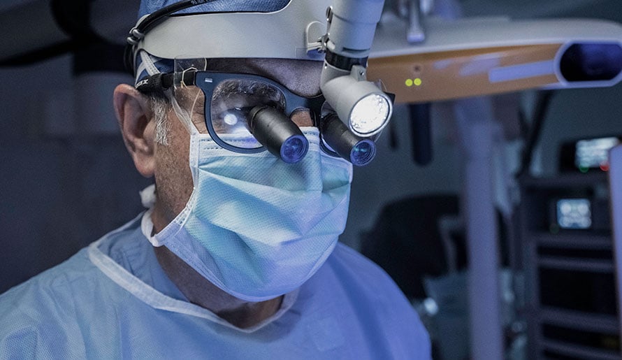 Dr. Michael Vogelbaum in the operating room
