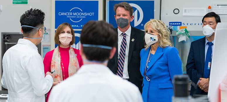First lady Jill Biden tours Moffitt Cancer Center