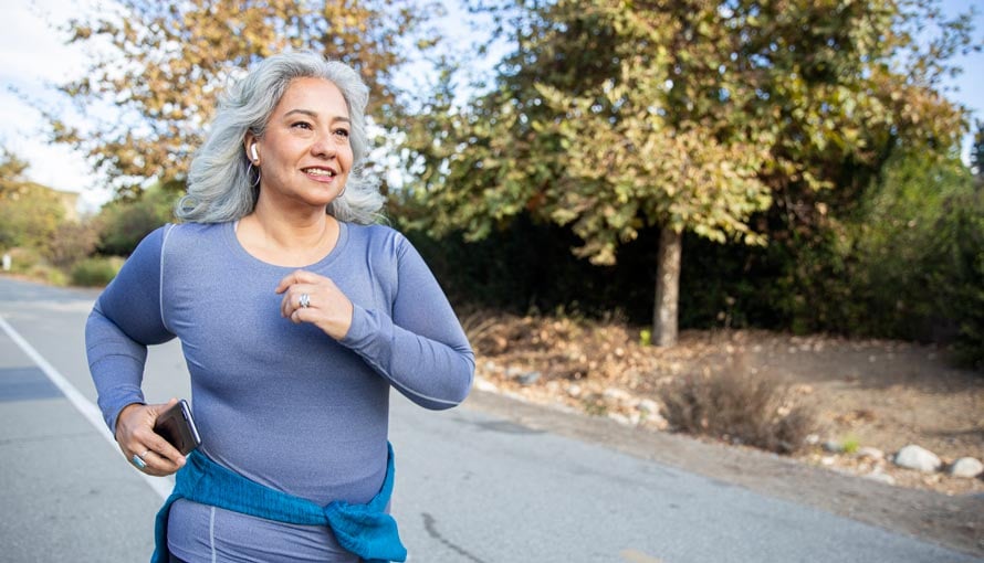 woman with medicare coverage exercising