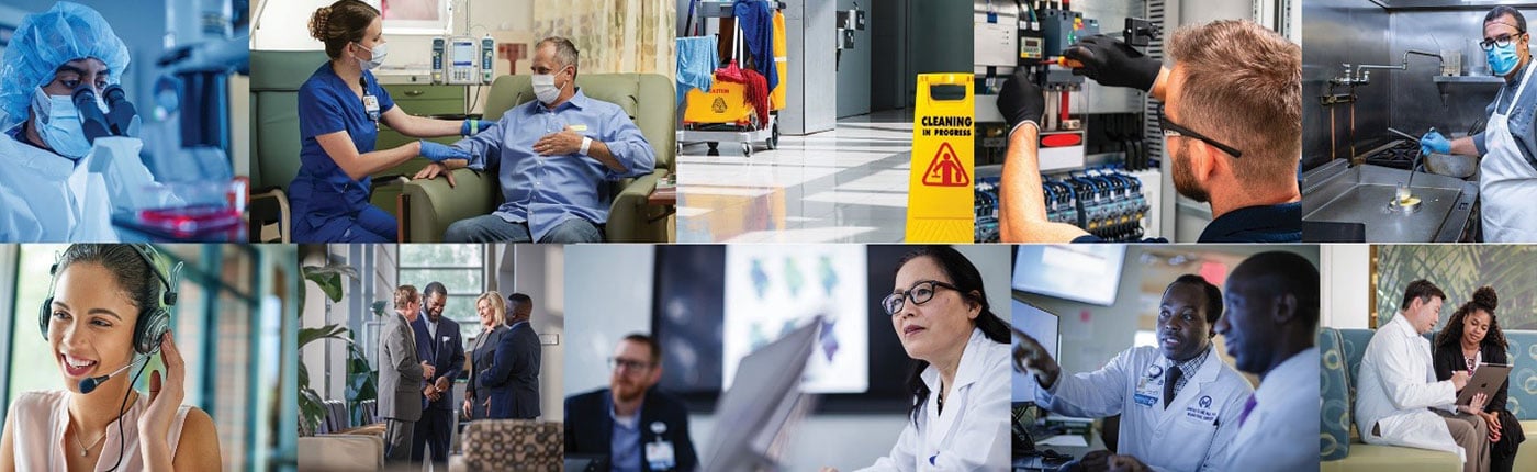 Moffitt team members in multiple positions