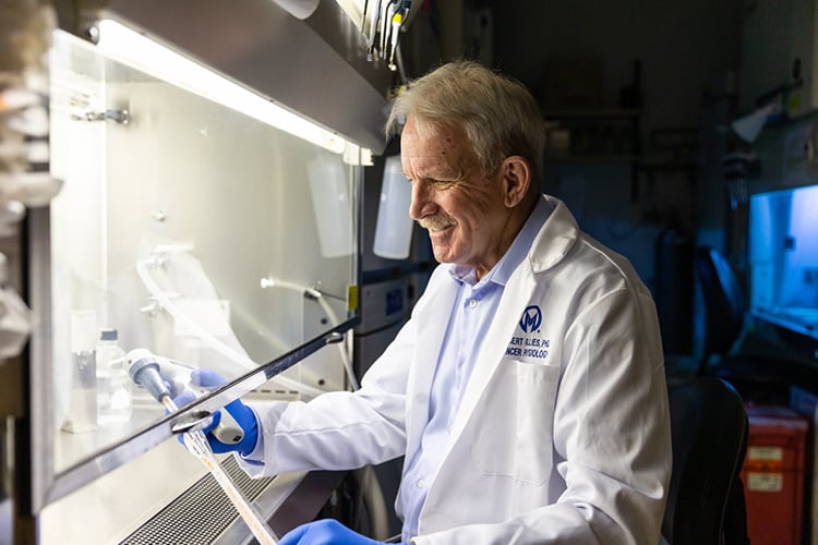 Image of Dr. Bob Gillies in the lab
