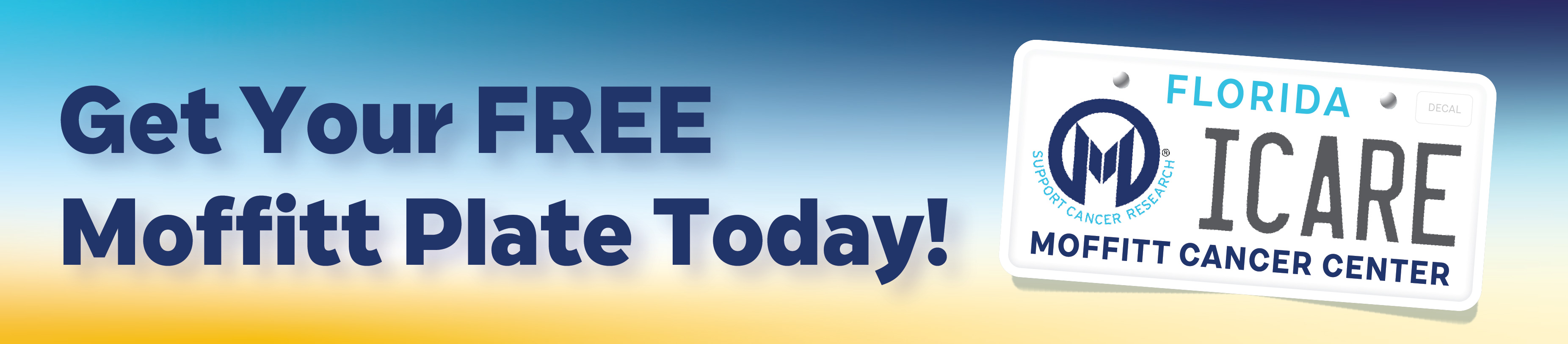 Get Your FREE Moffitt Plate Today!