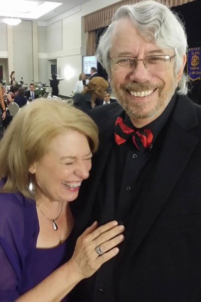 Devine and his wife Linda, his caretaker during his cancer journey