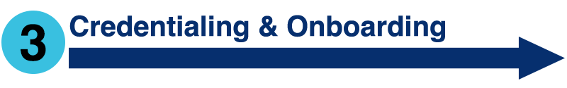 step 3 - credentialing and onboarding