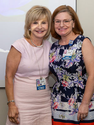 Chief Nursing Officer Jane Fusilero and Pam Lowry