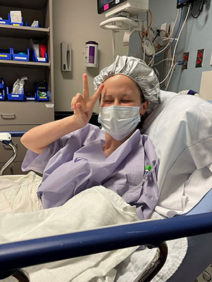 Emily Rozen remains positive after her second lumpectomy surgery.