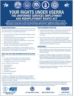 Rights under USERRA poster