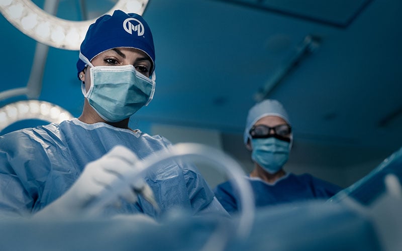 Dr. Monica Avila in the operating room