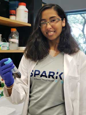 SPARK participant in lab